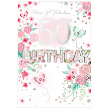Age 50 Female Isabel's Garden Card SE31565