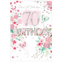 Age 70 Female Isabel's Garden Card SE31565