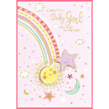Baby Girl Isabel's Garden Card SE31568