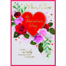 JVC0340 One I Love Female Trad C50 Valentine's Day Card SE31671