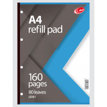 Club A4 Refill Pad 160 Pages Plain