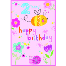 Age 2 Girl C50 Card SE31804