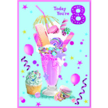 Age 8 Girl C50 Card SE31807