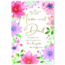 Mum & Dad Anniversary Trad C50 Card SE31827