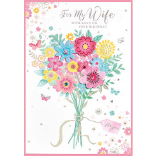 Wife B'day Isabel's Garden Card SE31861