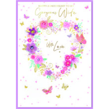 Wife Anniversary Isabel's Garden Card SE31874