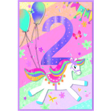 Age 2 Girl C50 Card SE31902