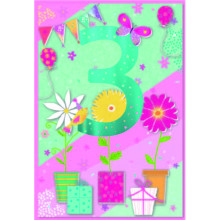 Age 3 Girl C50 Card SE31903