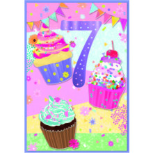 Age 7 Girl C50 Card SE31905