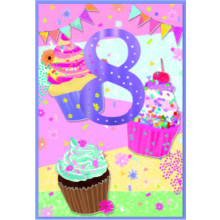 Age 8 Girl C50 Card SE31905