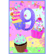 Age 9 Girl C50 Card SE31905