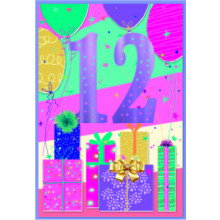 Age 12 Girl C50 Card SE31906