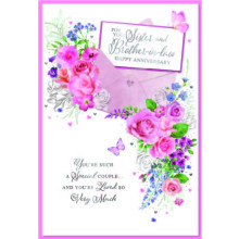 Sister & Brother-in-law Anniversary Trad C50 Card SE31910