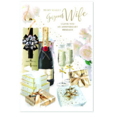 Wife Anniversary Trad C75 Card SE31939