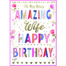 Wife Birthday Modern C90 Card SE31942