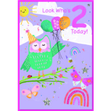 Age 2 Girl C50 Card SE31963