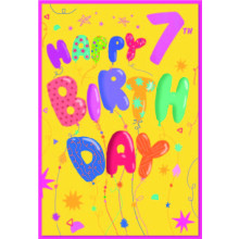 Age 7 Girl C50 Card SE31966