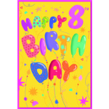 Age 8 Girl C50 Card SE31966