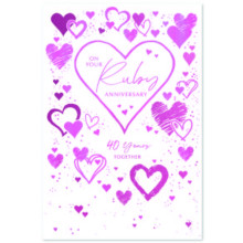 Your Ruby Anniversary Trad C50 Card SE31985