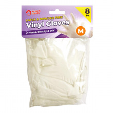Vinyl Gloves Medium 8 Pack