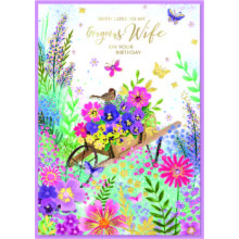 Wife Birthday Isabel's Garden Card SE32027