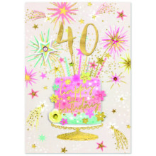 Age 40 Female Isabel's Garden Card SE32034