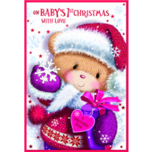 JXC3047 Baby's 1st Christmas Girl C50 Christmas Card SE32136