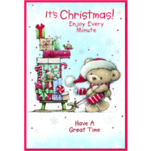 JXC2351 Open Juvenile Boy C50 Christmas Card SE32138