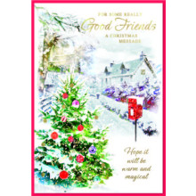 JXC2894 Good Friends Trad C50 Christmas Card SE32146