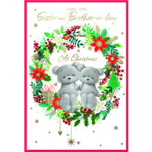 JXC2802 Sister & Brother-In-Law Cute C50 Christmas Card SE32162