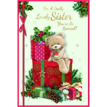 JXC2541 Sister Cute C75 Christmas Card SE32173