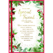 JXC2889 Special Friend Trad C75 Christmas Card SE32179