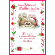 JXC2808 Sister & Brother-In-Law Cute C75 Christmas Card SE32180