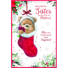 JXC2542 Sister Cute C75 Christmas Card SE32184