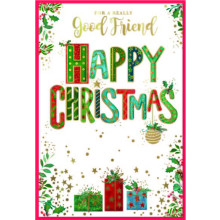 JXC2860 Good Friend Male Trad C50 Christmas Card SE32207