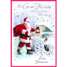 JXC2897 Good Friends Trad C50 Christmas Card SE32222