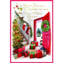 JXC2772 Son & Daughter-In-Law Trad C50 Christmas Card SE32223