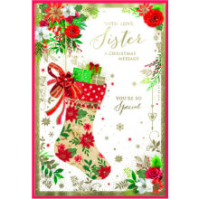 JXC2526 Sister Trad C50 Christmas Card SE32233