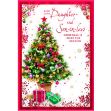 JXC2747 Daughter & Son-In-Law Trad C50 Christmas Card  SE32234