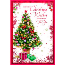 JXC2327 Open Couples Trad C50 Christmas Card SE32234