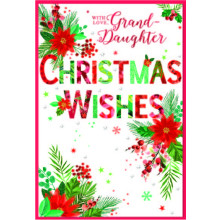 JXC2625 Grand-daughter Trad C50 Christmas Card SE32245