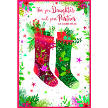JXC2762 Daughter & Partner Trad C50 Christmas Card SE32250