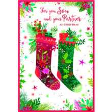 JXC2784 Son & Partner Trad C50 Christmas Card SE32250