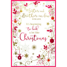 JXC2806 Sister & Brother-In-Law Trad C75 Christmas Card SE32256