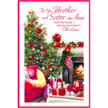 JXC2833 Brother & Sister-In-Law Trad C75 Christmas Card SE32265
