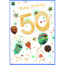Age 50 Male Isabel's Garden Card SE32280