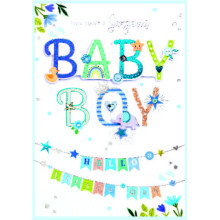 Baby Boy Isabel's Garden Card SE32282