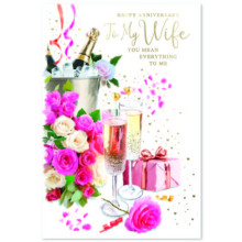 Wife Anniversary Trad C50 Card SE32454