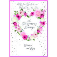 Sister & Brother-In-Law Anniversary C50 Card SE32456