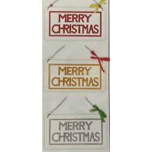 Merry Christmas Sign 23cm 3 asst